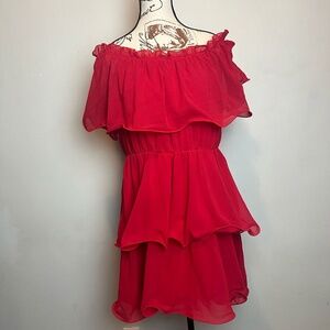 Red Off-The-Shoulder Dress